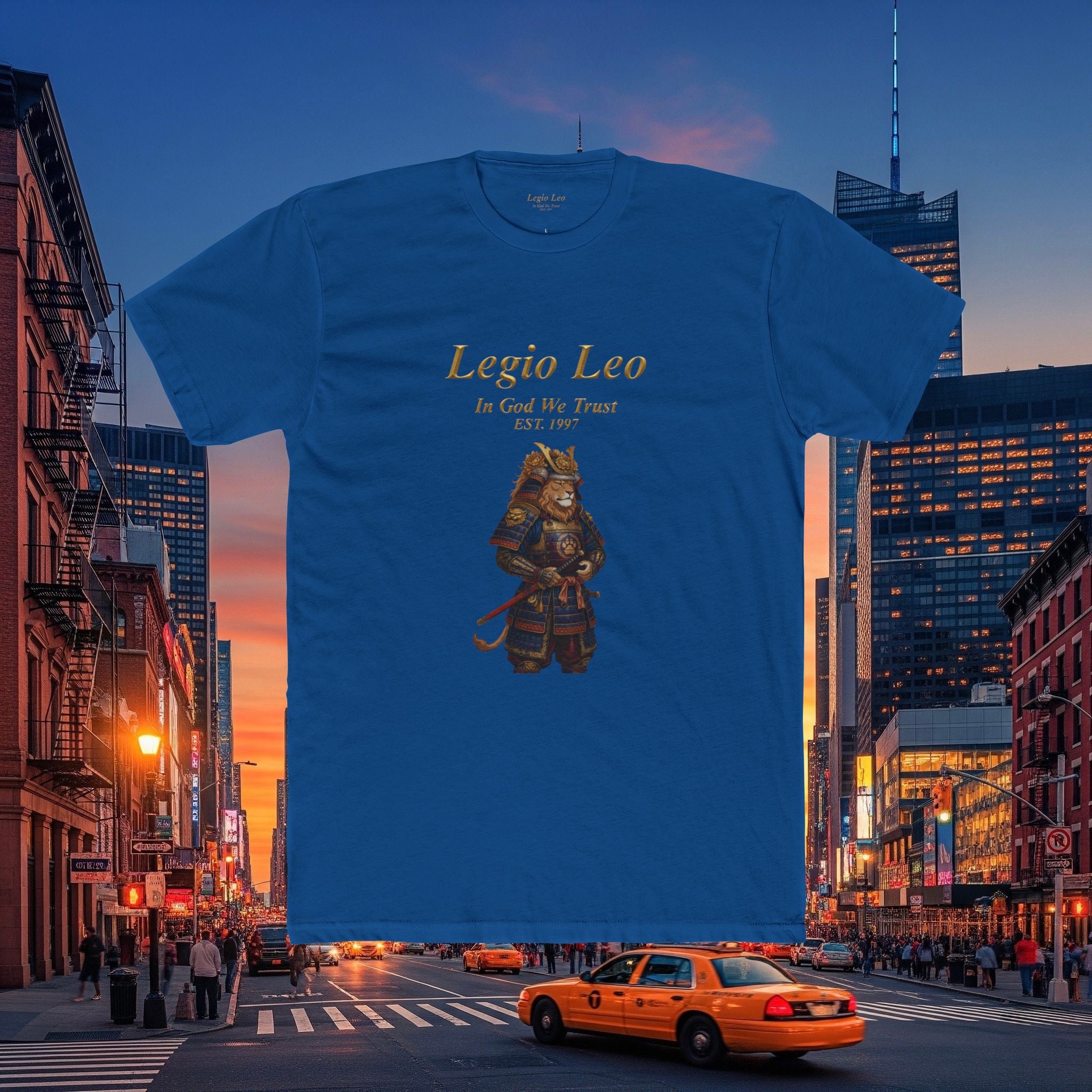 Legio Leo Warrior Cotton Crew Tee | Samurai Warrior Inspired Design