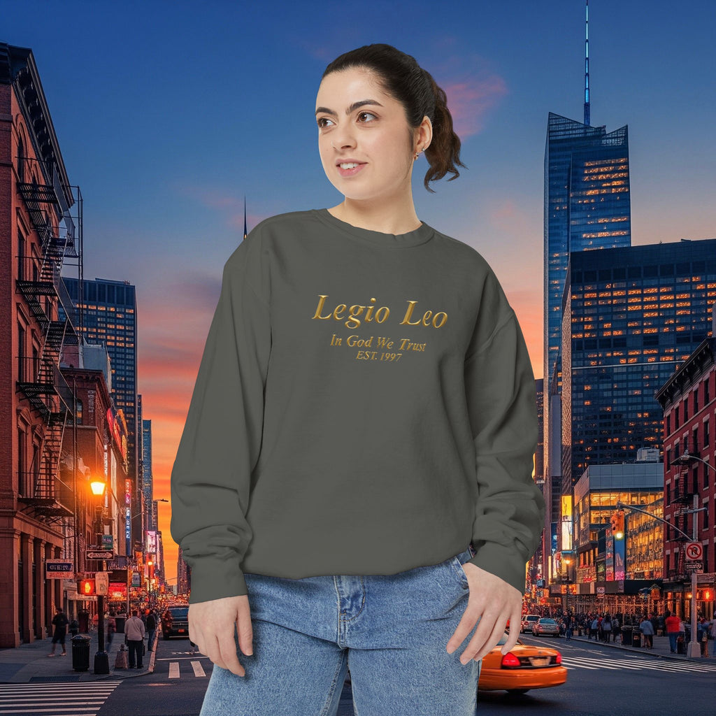 Legio Leo Sweatshirt – Minimal Gold Script Brothers 4 Life  Crewneck