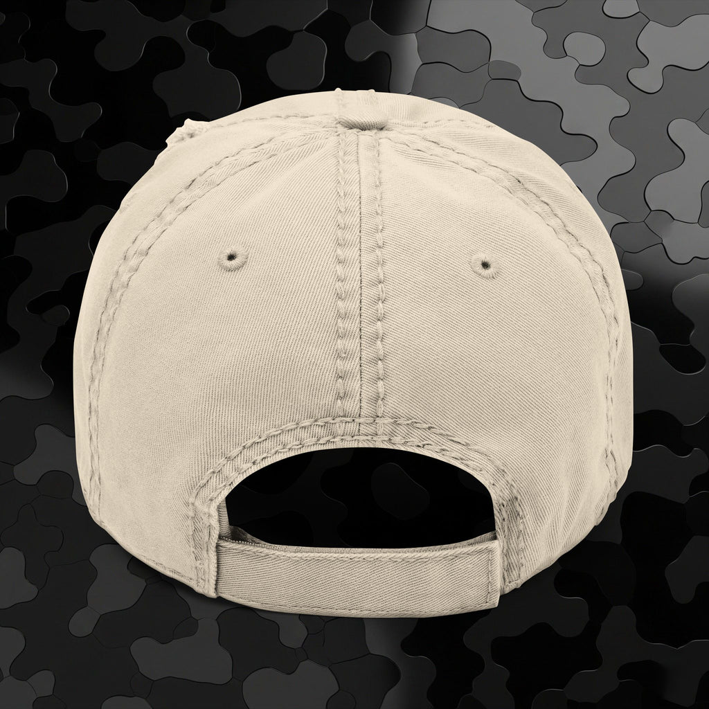 Embroidered Lion Dad Hat — Vintage Washed Baseball Cap