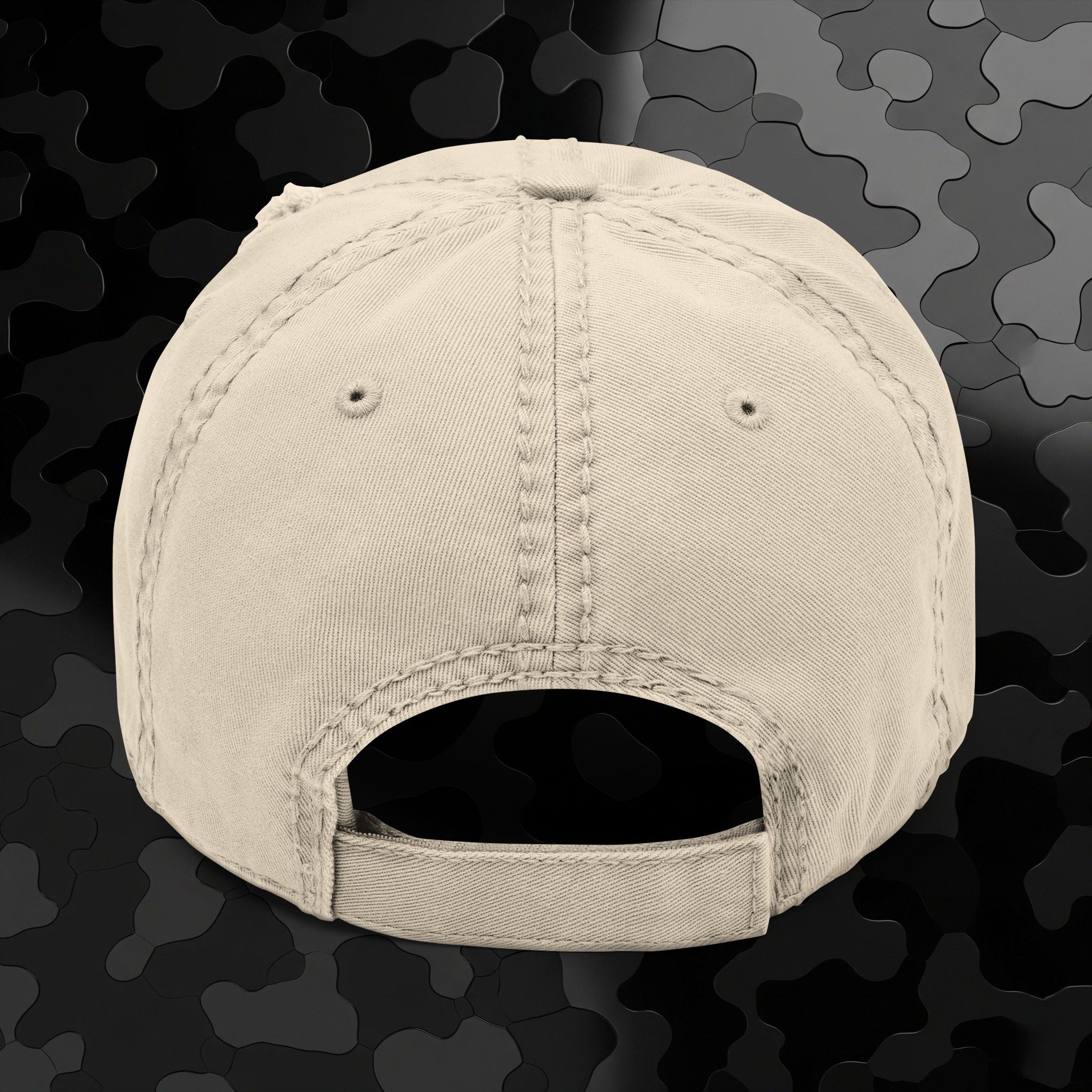 Embroidered Lion Dad Hat — Vintage Washed Baseball Cap