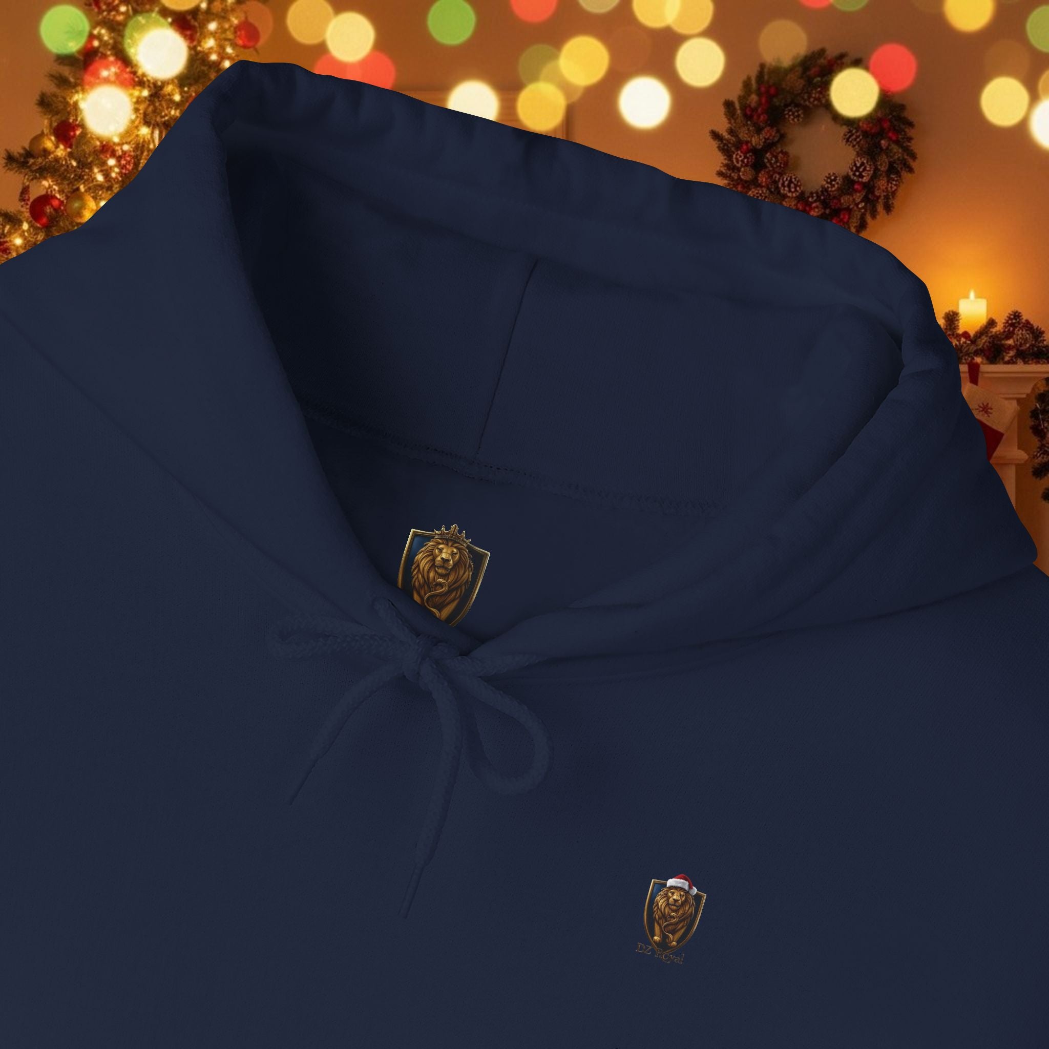 Christmas Holiday DZ Royal Cozy Unisex Hooded Sweatshirt
