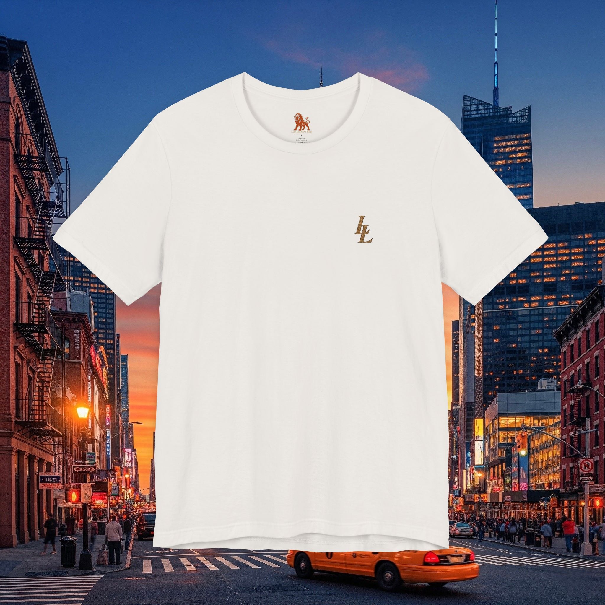 Legio Leo by DZ Royal Tee — Overlapping L’s Embroidered Short Sleeve T-Shirt