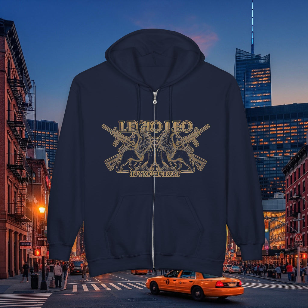 Legio Leo Zip Hoodie — Warrior Full-Zip Sweatshirt