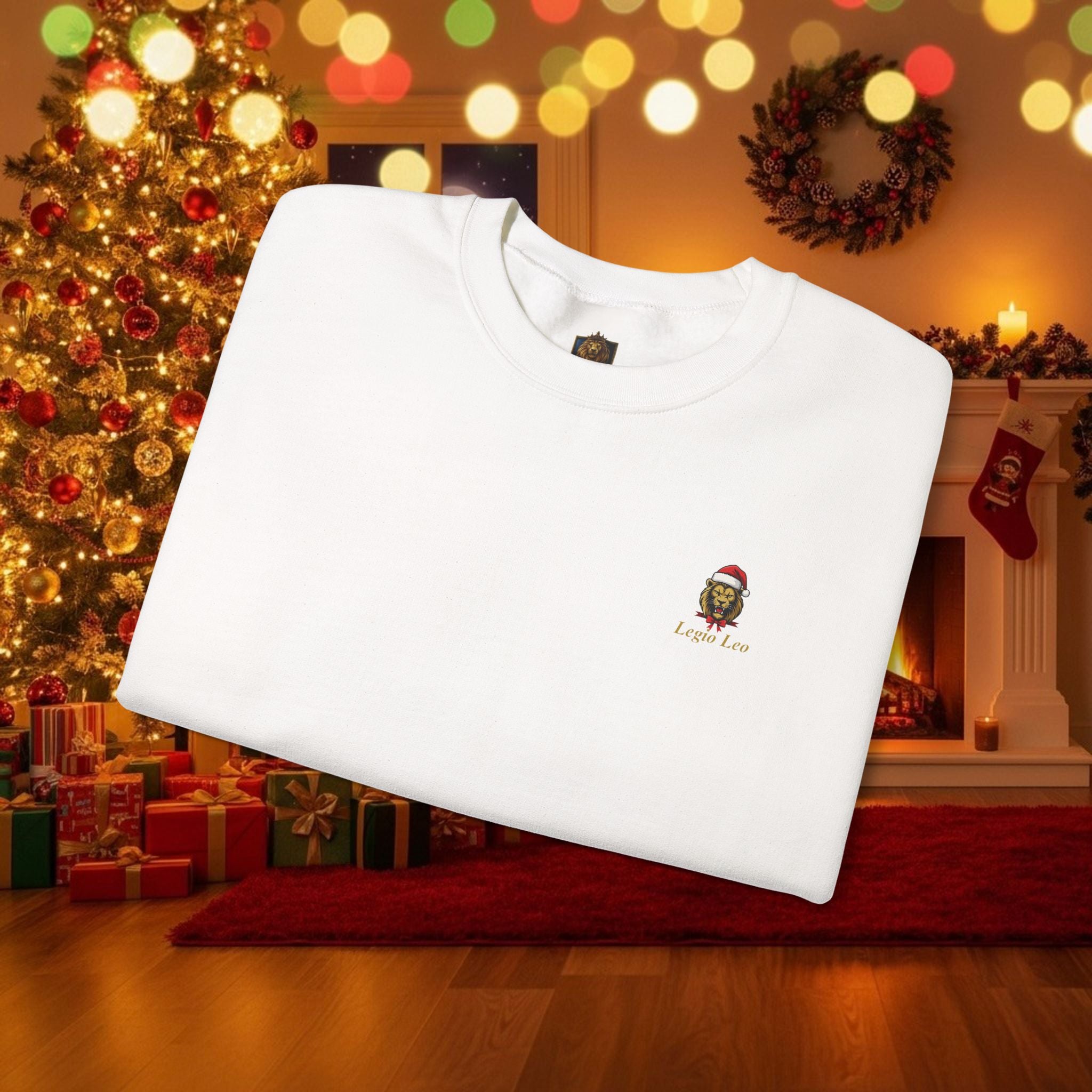 Christmas Holiday Legio Leo by DZ Royal Cozy Unisex Crewneck Sweatshirt for