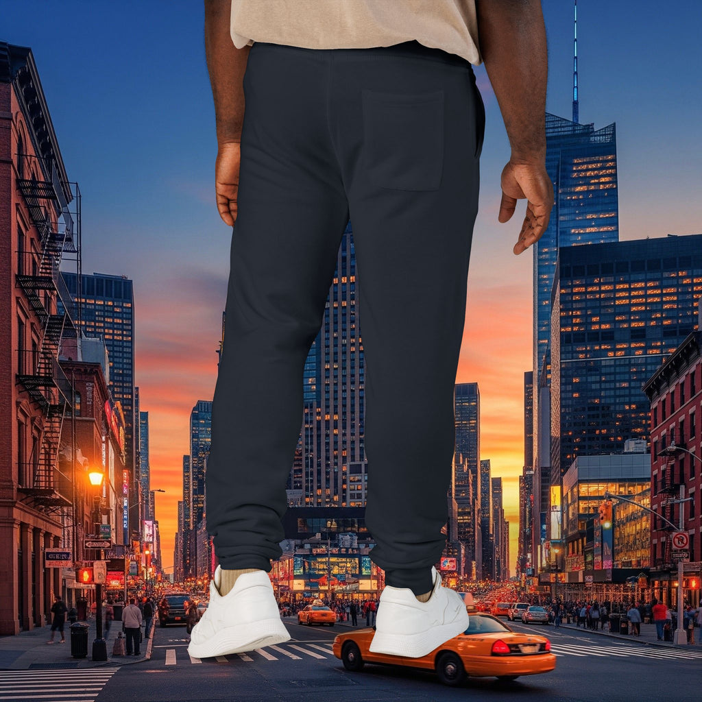 Legio Leo Sweatpants — OverLapping L’s Embroidery Design Cozy Fleece Joggers