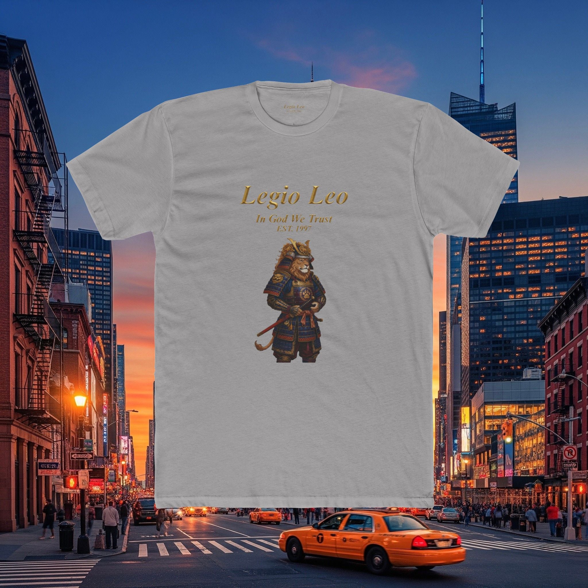 Legio Leo Warrior Cotton Crew Tee | Samurai Warrior Inspired Design