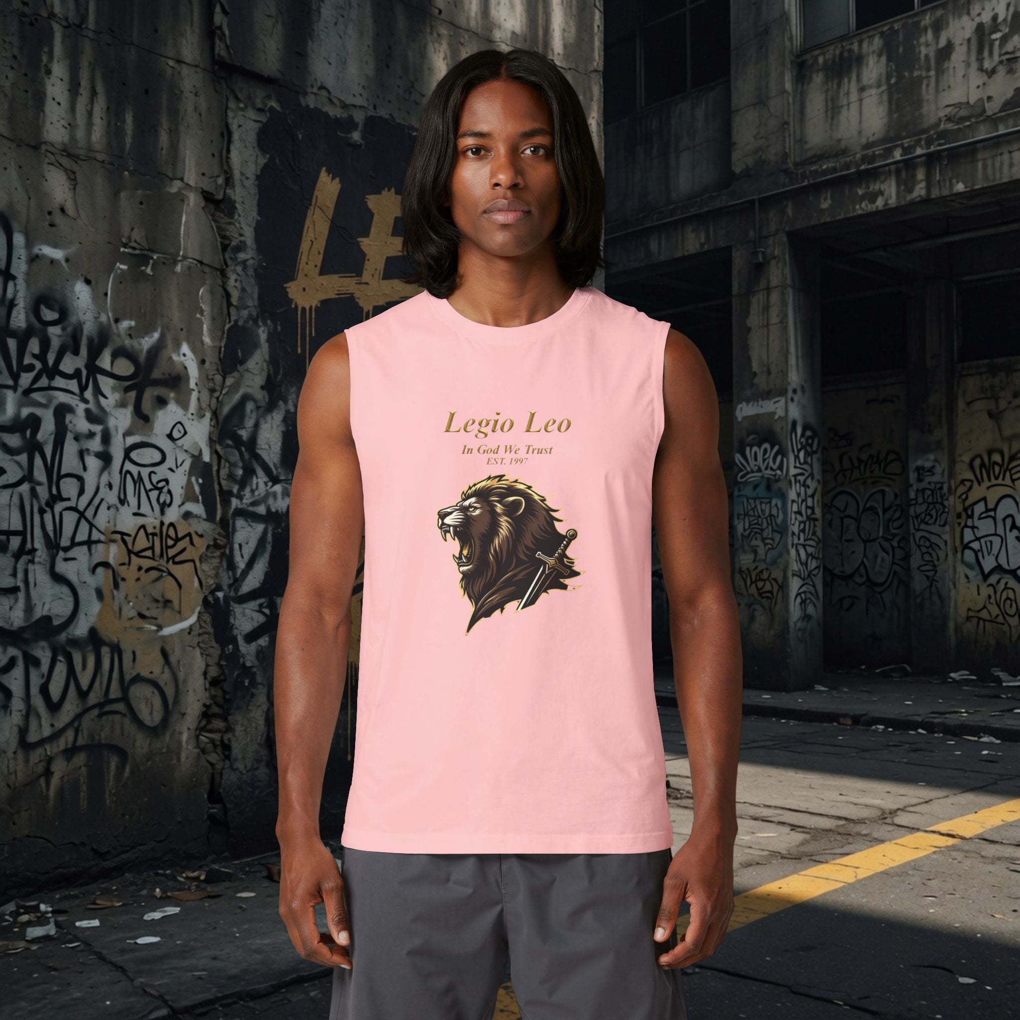 Legio Leo Roaring Lion Muscle Tank — Bold Warrior Lion Athletic Tank Top