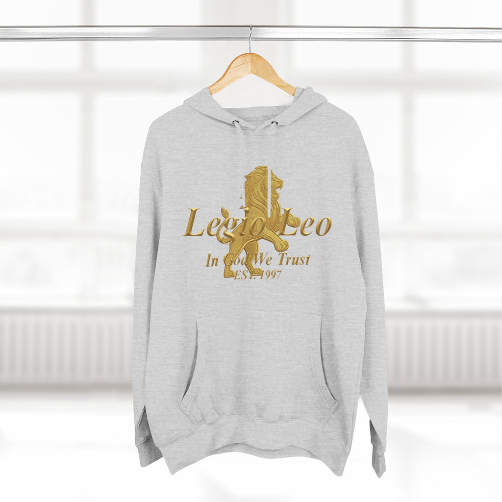 Legio Leo Golden Edition Fleece Hoodie – Minimal Gold Script Pullover