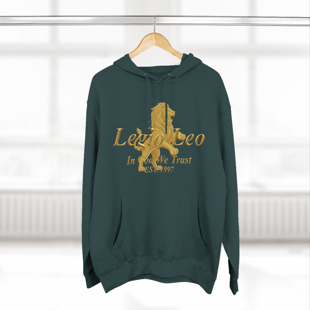 Legio Leo Golden Edition Fleece Hoodie – Minimal Gold Script Pullover