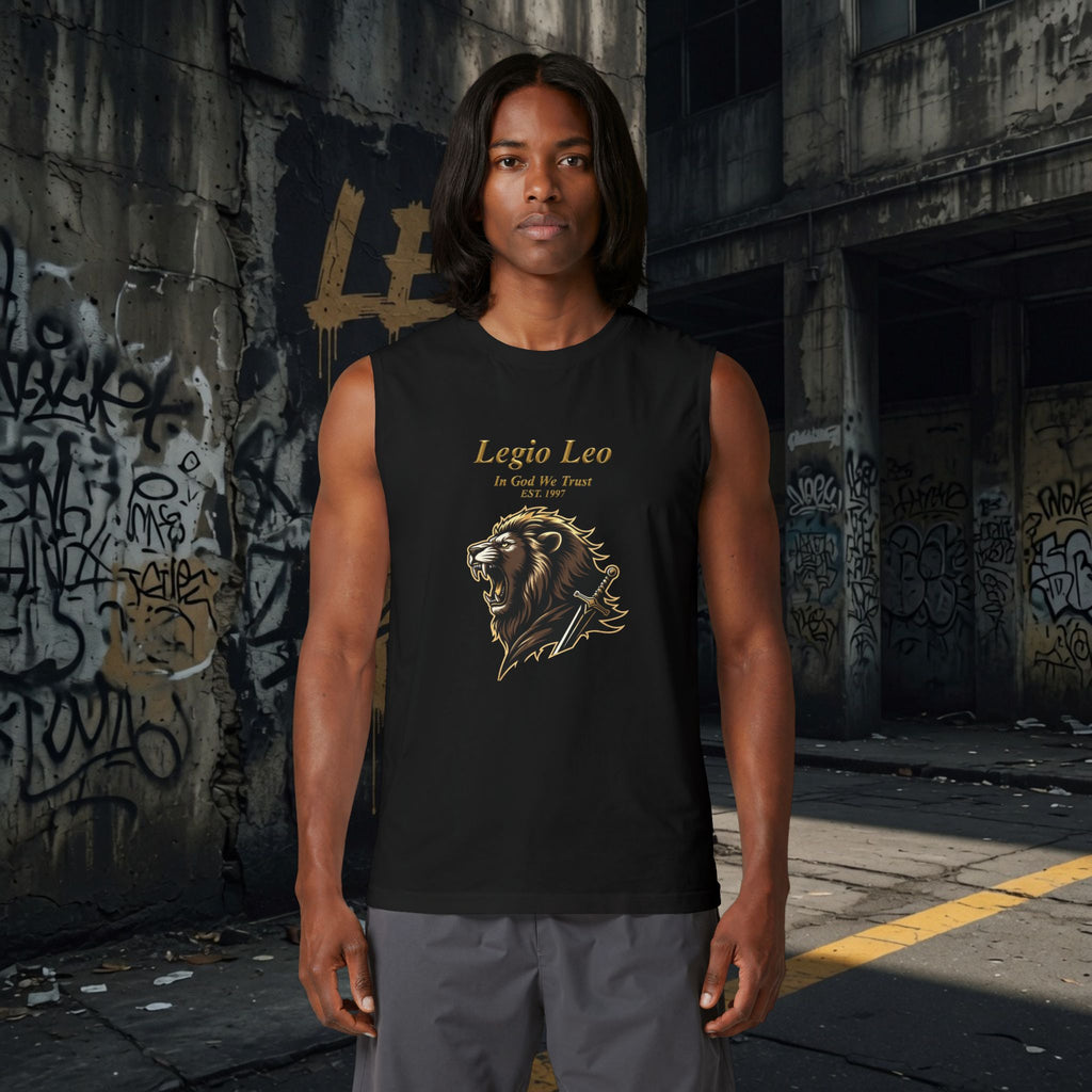 Legio Leo Roaring Lion Muscle Tank — Bold Warrior Lion Athletic Tank Top