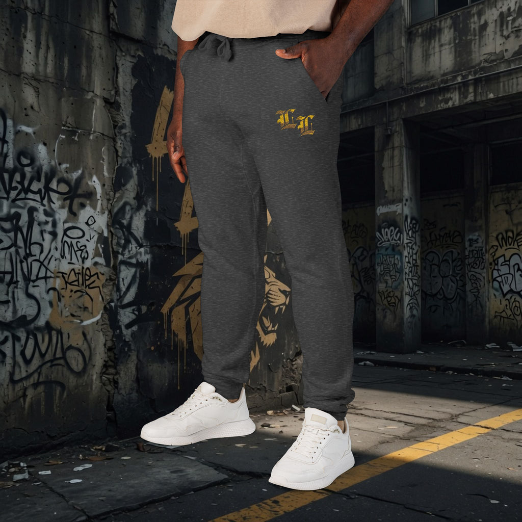 Legio Leo Embroidered Streetwear Fleece Sweatpants