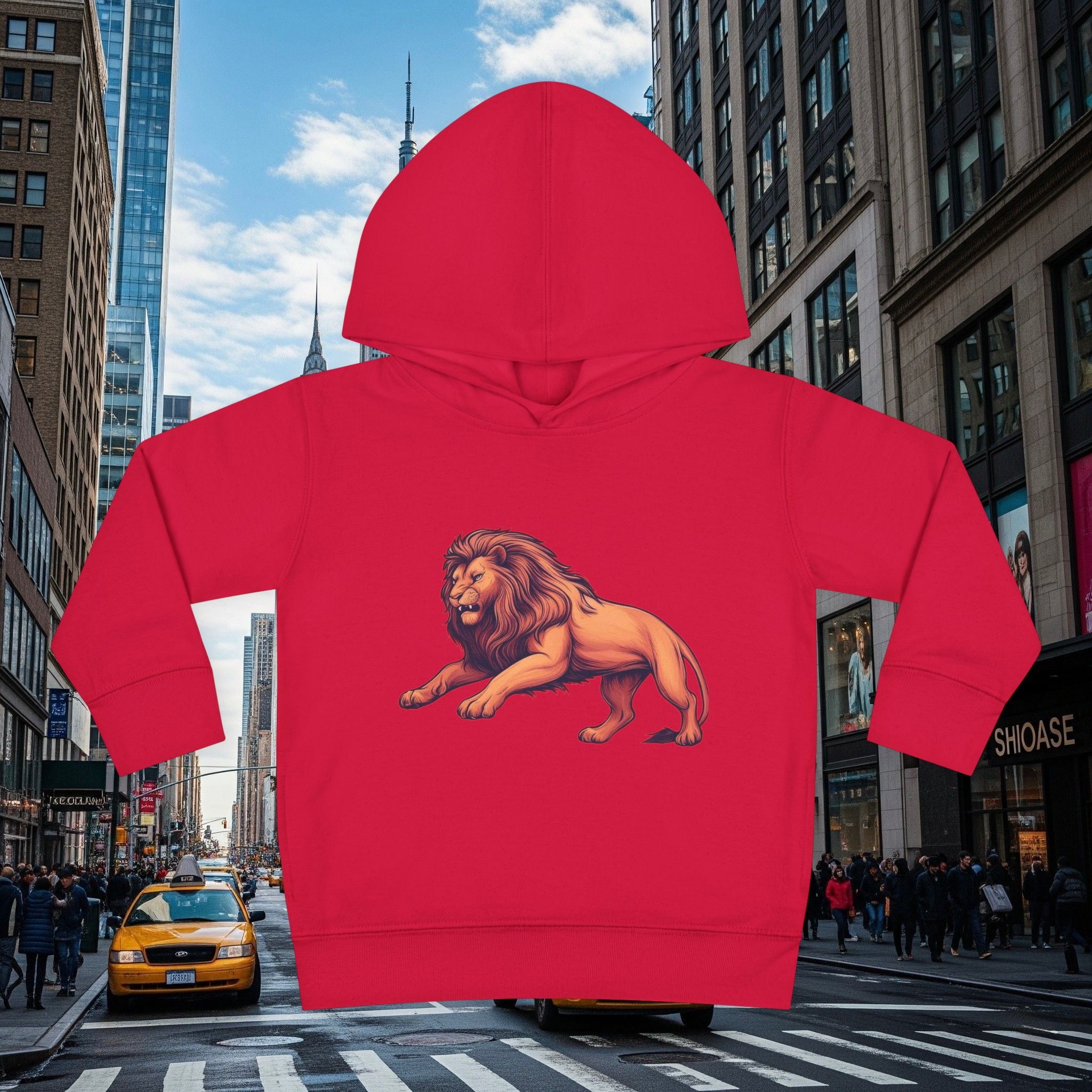 Legio Leo’s Toddler Pullover Fleece Hoodie (Grown Lion)