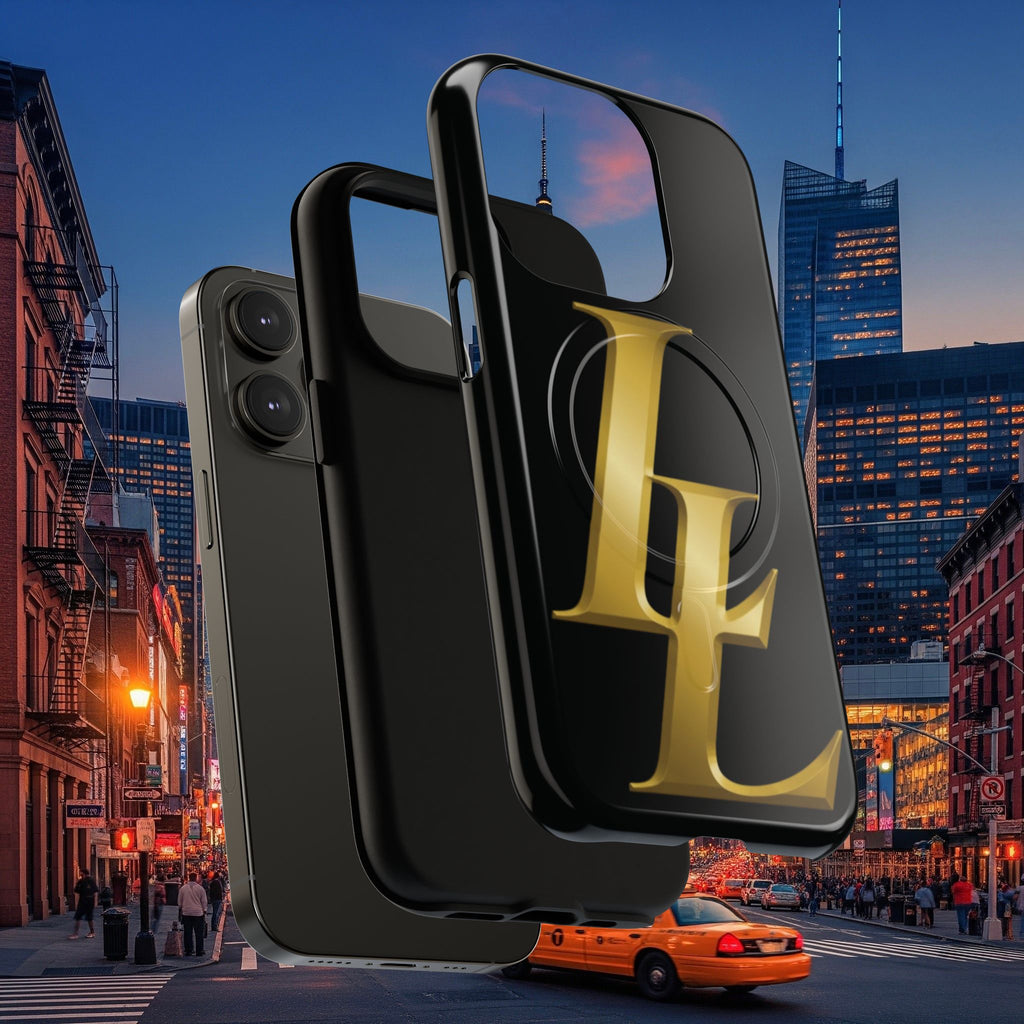 Stylish Tough Magnetic Phone Case | Overlapping L’s Design