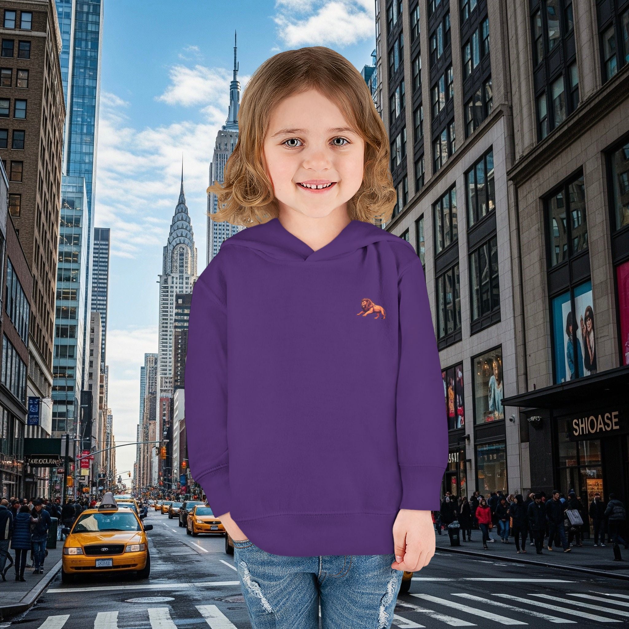 Legio Leo’s Toddler Pullover Fleece Hoodie (Grown Lion)