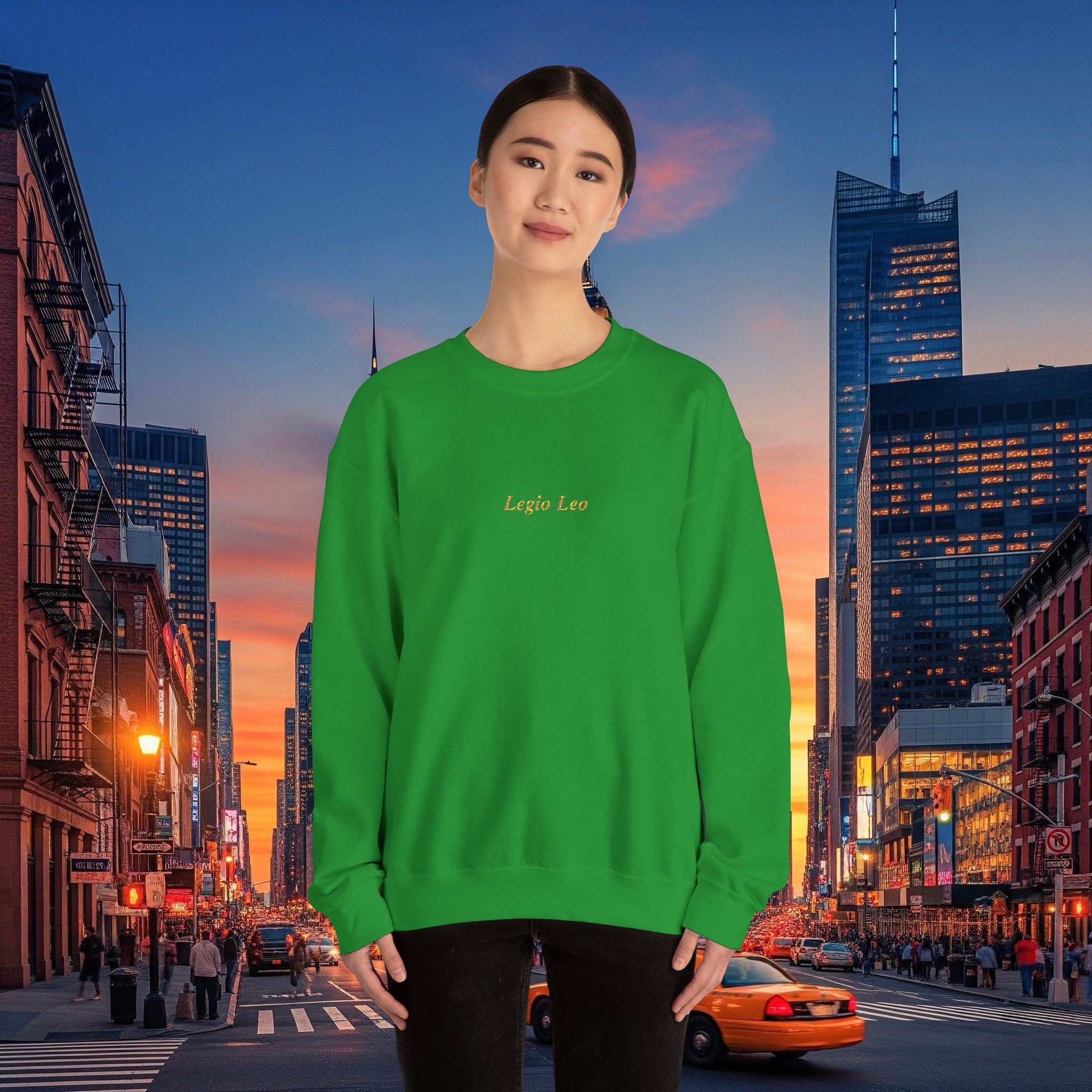 Legio Leo Crewneck Sweatshirt | Legio Leo Design Embroidered