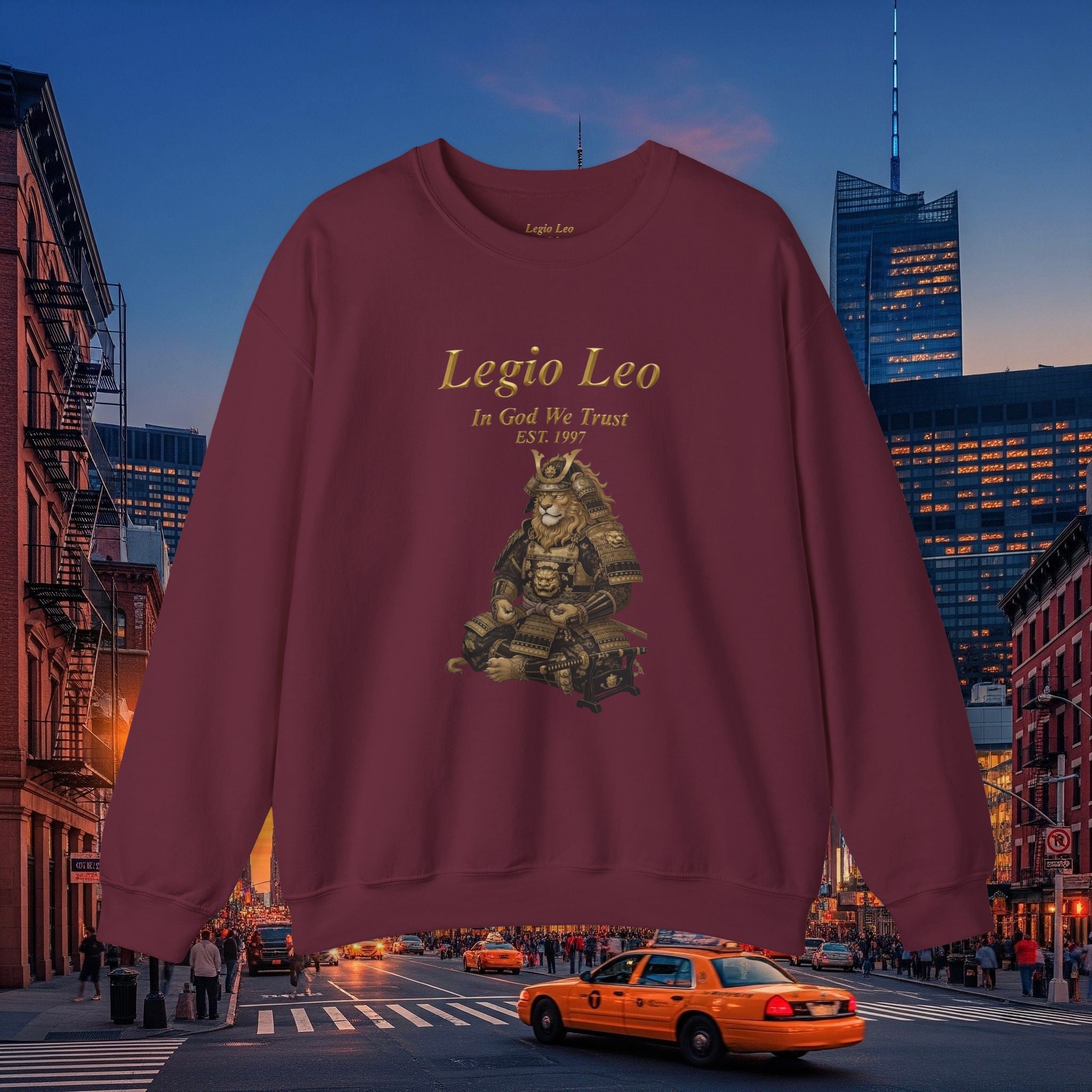 Legio Leo Cozy Crewneck Sweatshirt | Peaceful Samurai Warrior