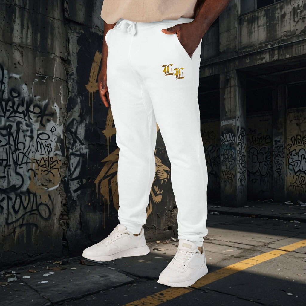 Legio Leo Embroidered Streetwear Fleece Sweatpants