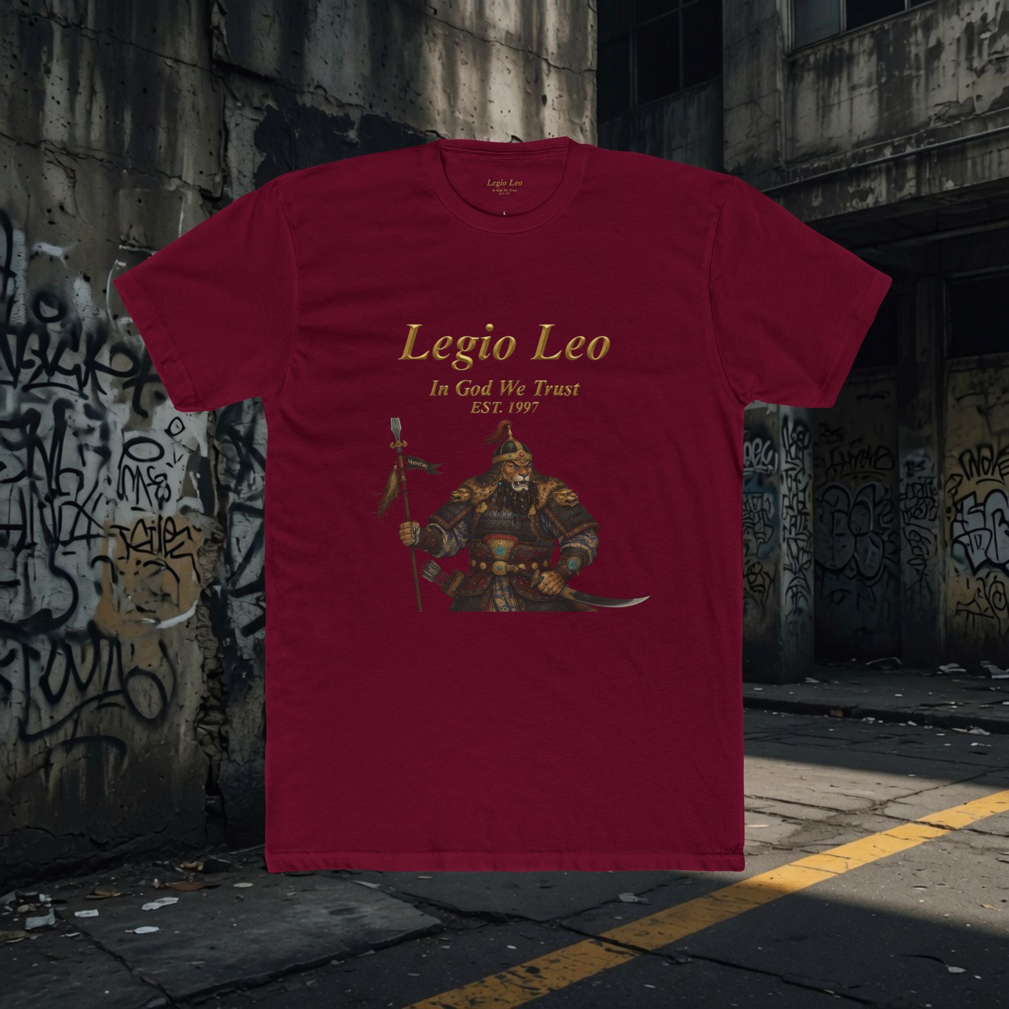 Legio Leo Warrior T-Shirt – “In God We Trust” Mongol Inspired Fighter Tee