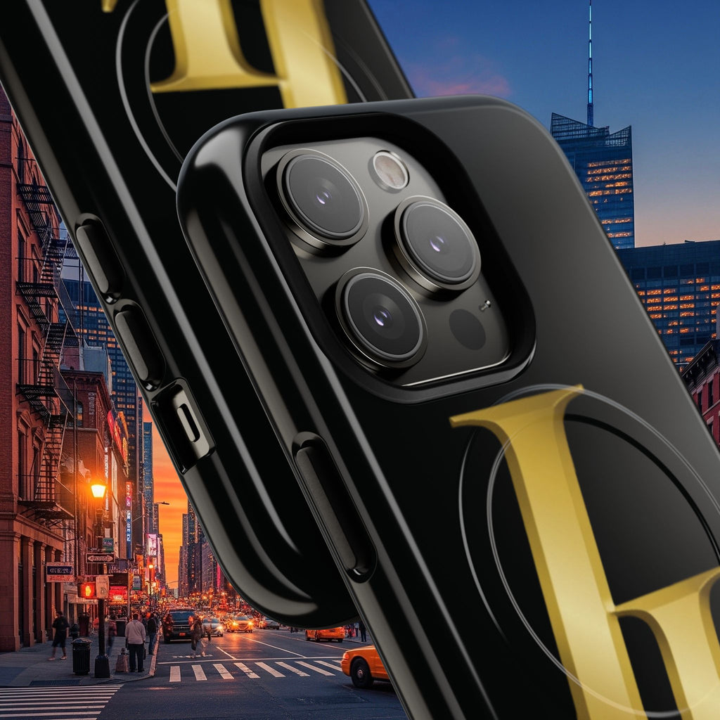 Stylish Tough Magnetic Phone Case | Overlapping L’s Design