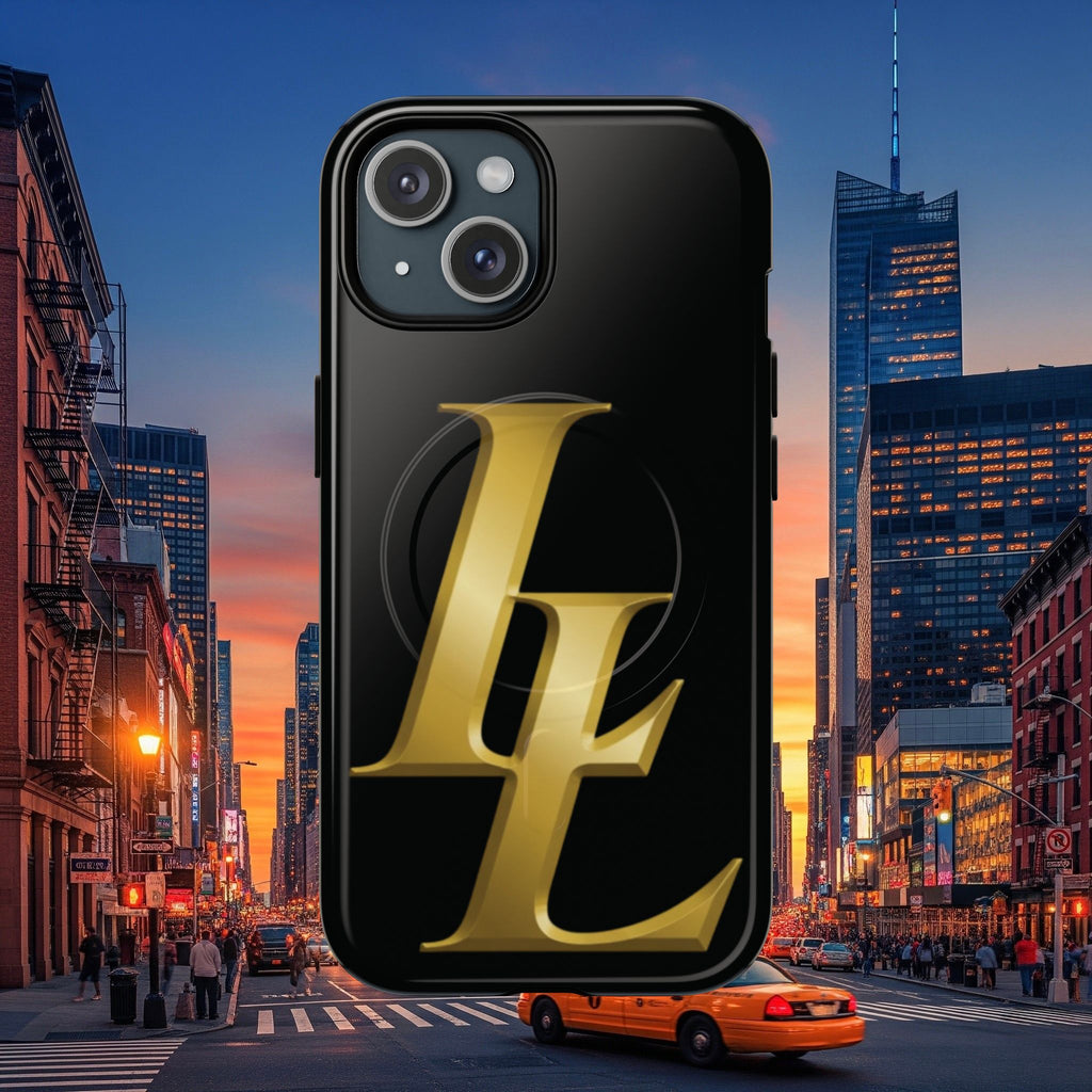 Stylish Tough Magnetic Phone Case | Overlapping L’s Design