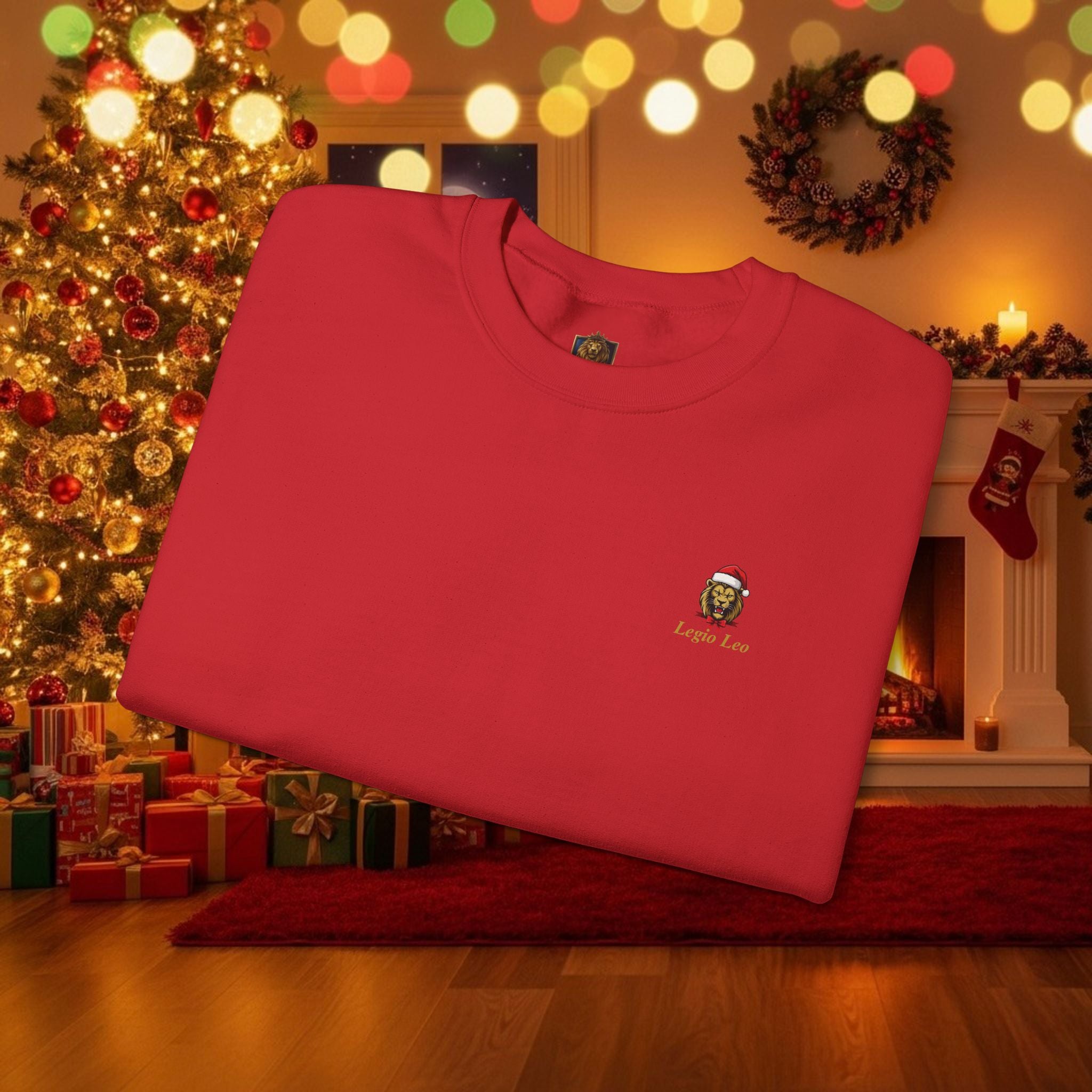 Christmas Holiday Legio Leo by DZ Royal Cozy Unisex Crewneck Sweatshirt for