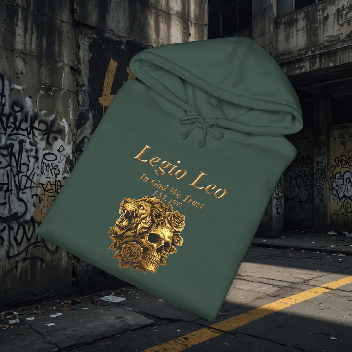 Legio Leo | Strength, Beauty & Death |Unisex Heavyweight Hooded Sweatshirt