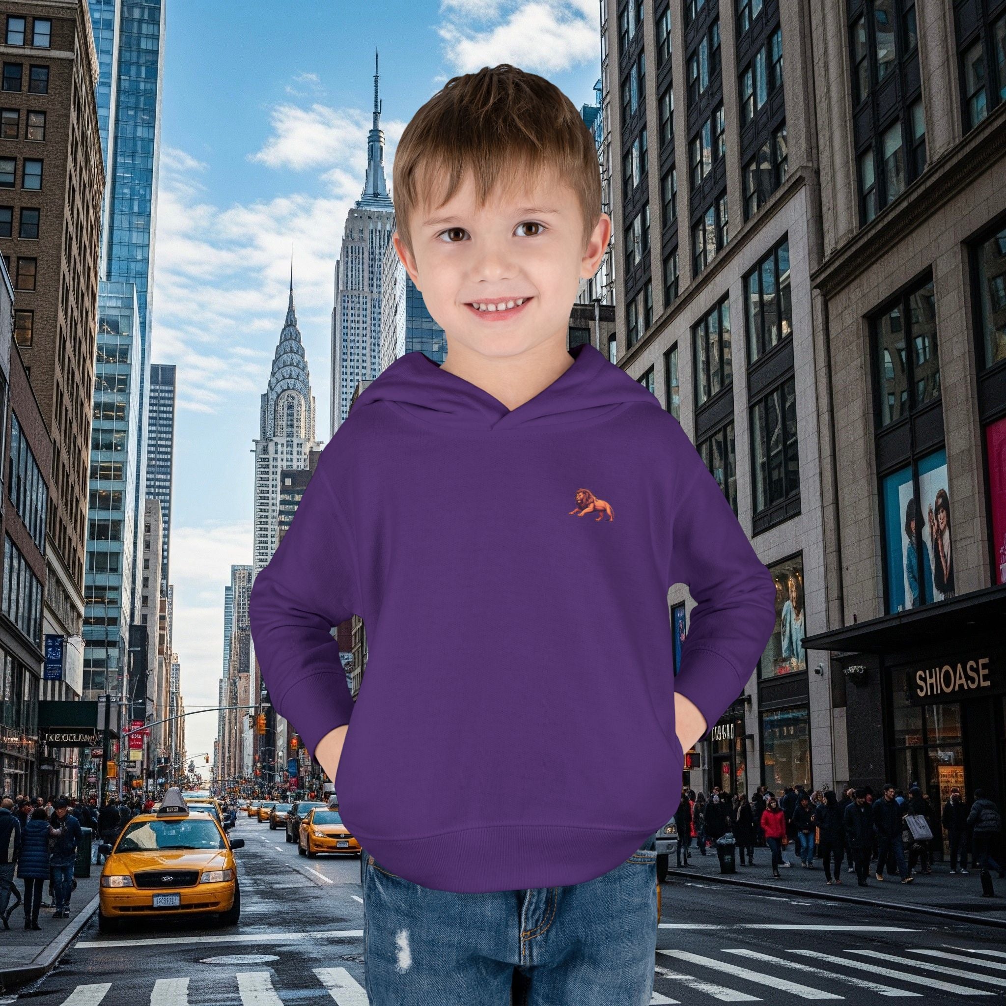 Legio Leo’s Toddler Pullover Fleece Hoodie (Grown Lion)