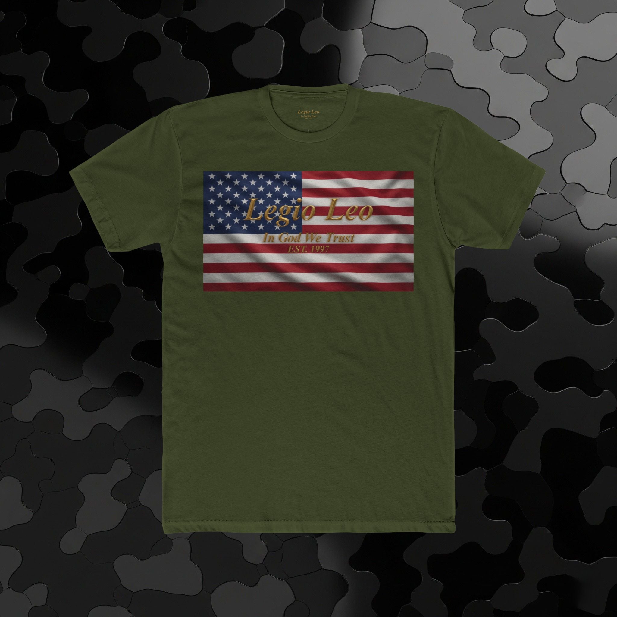 American Flag "Liberty" Tee — Vintage Patriotic Cotton T-Shirt