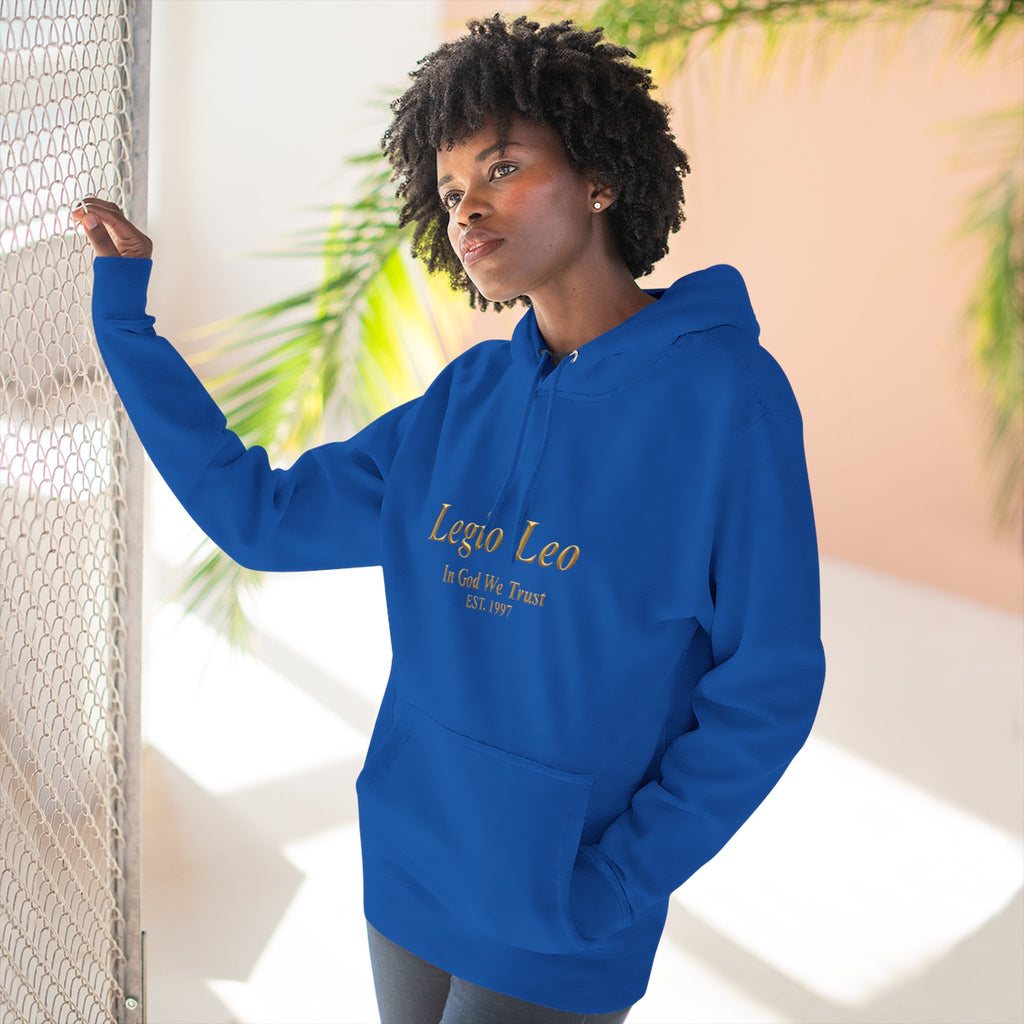Legio Leo Fleece Hoodie – Minimal Gold Script Pullover