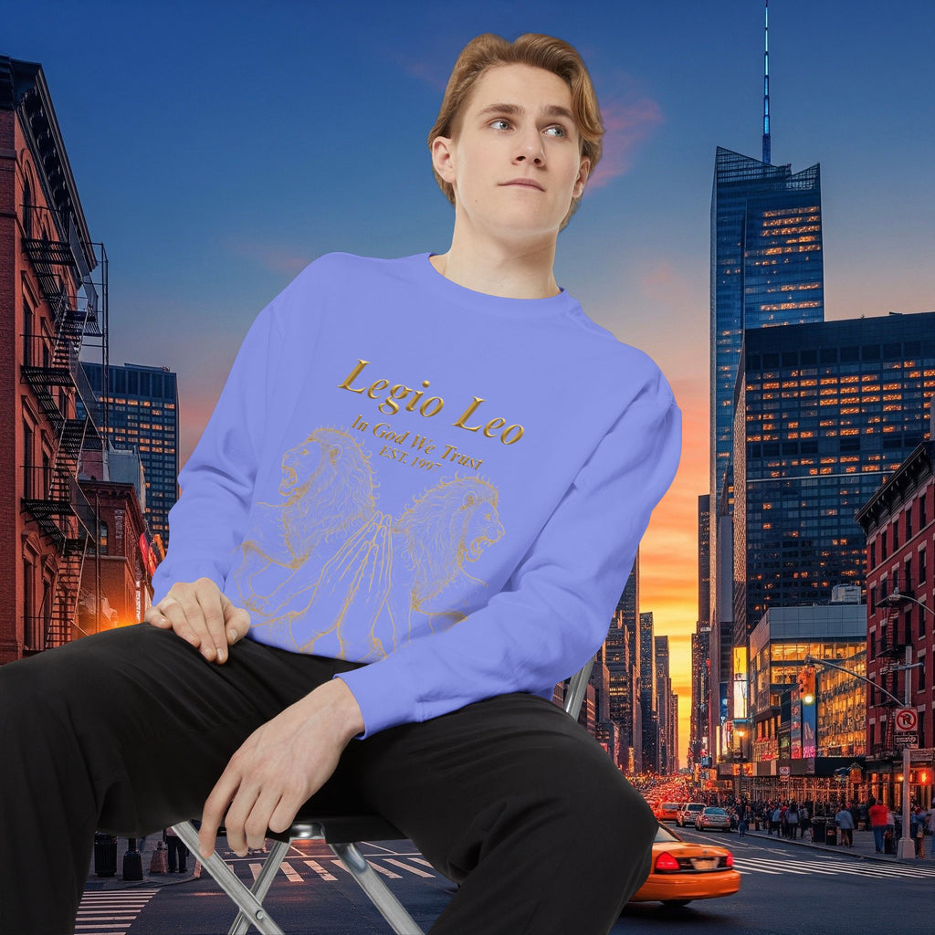 Legio Leo Sweatshirt – Minimal Gold Script Battle Ready Lions Crewneck