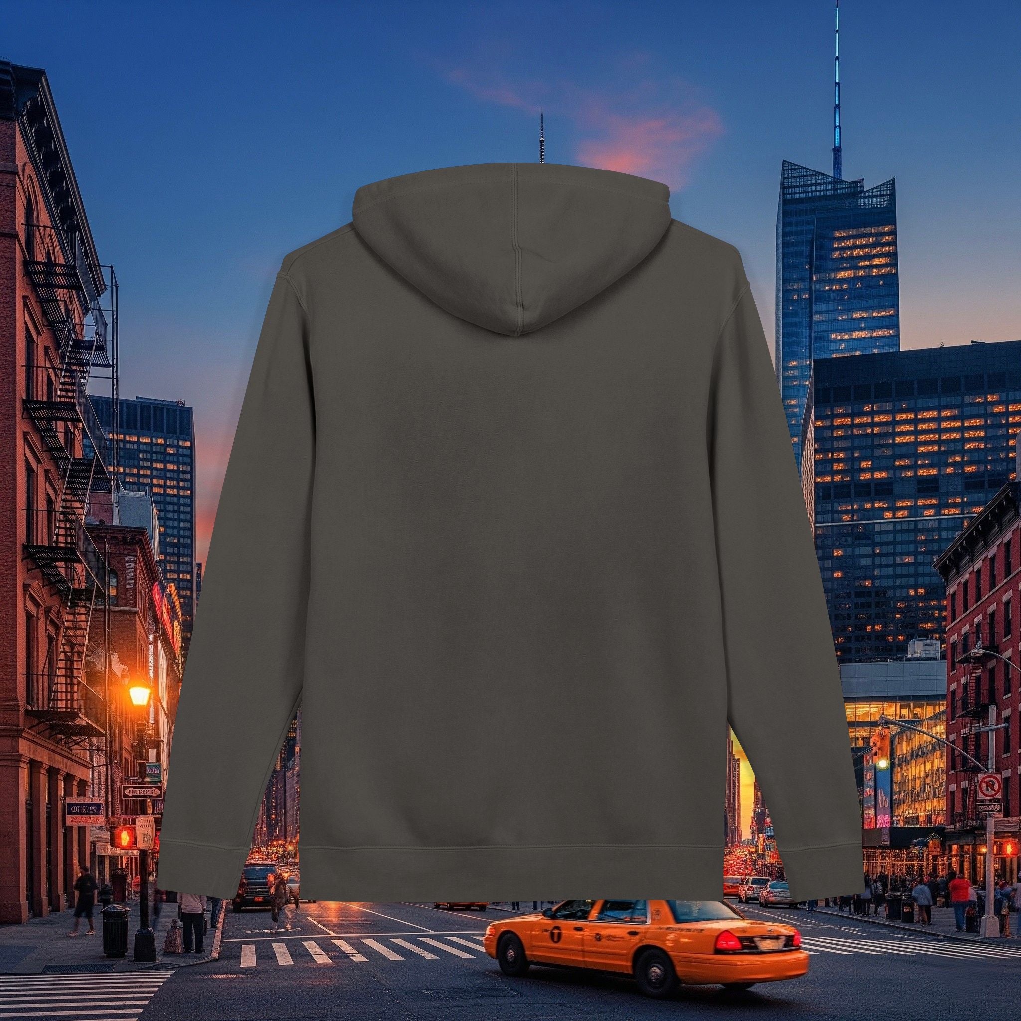 Minimal Olive Pigment-Dyed Hoodie — Subtle Script "Legio Leo" Design