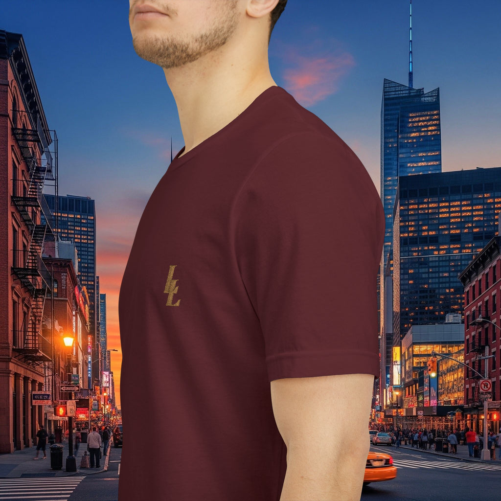 Legio Leo by DZ Royal Tee — Overlapping L’s Embroidered Short Sleeve T-Shirt