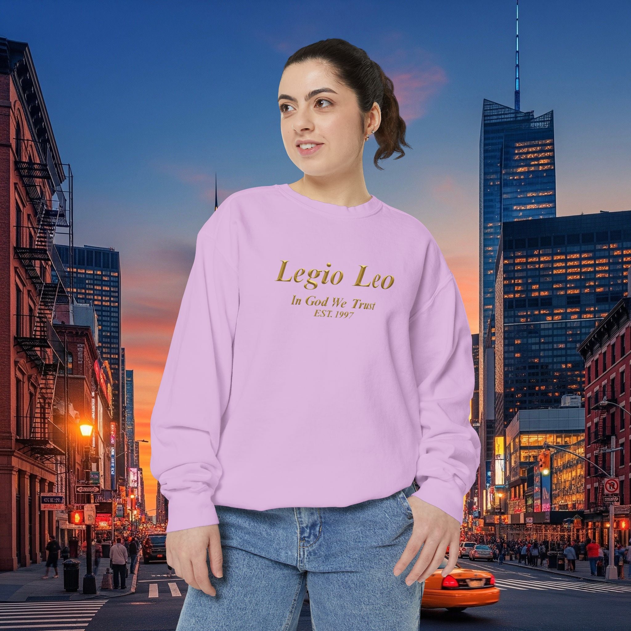 Legio Leo Sweatshirt – Minimal Gold Script Brothers 4 Life  Crewneck