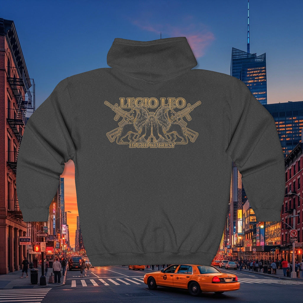 Legio Leo Zip Hoodie — Warrior Full-Zip Sweatshirt