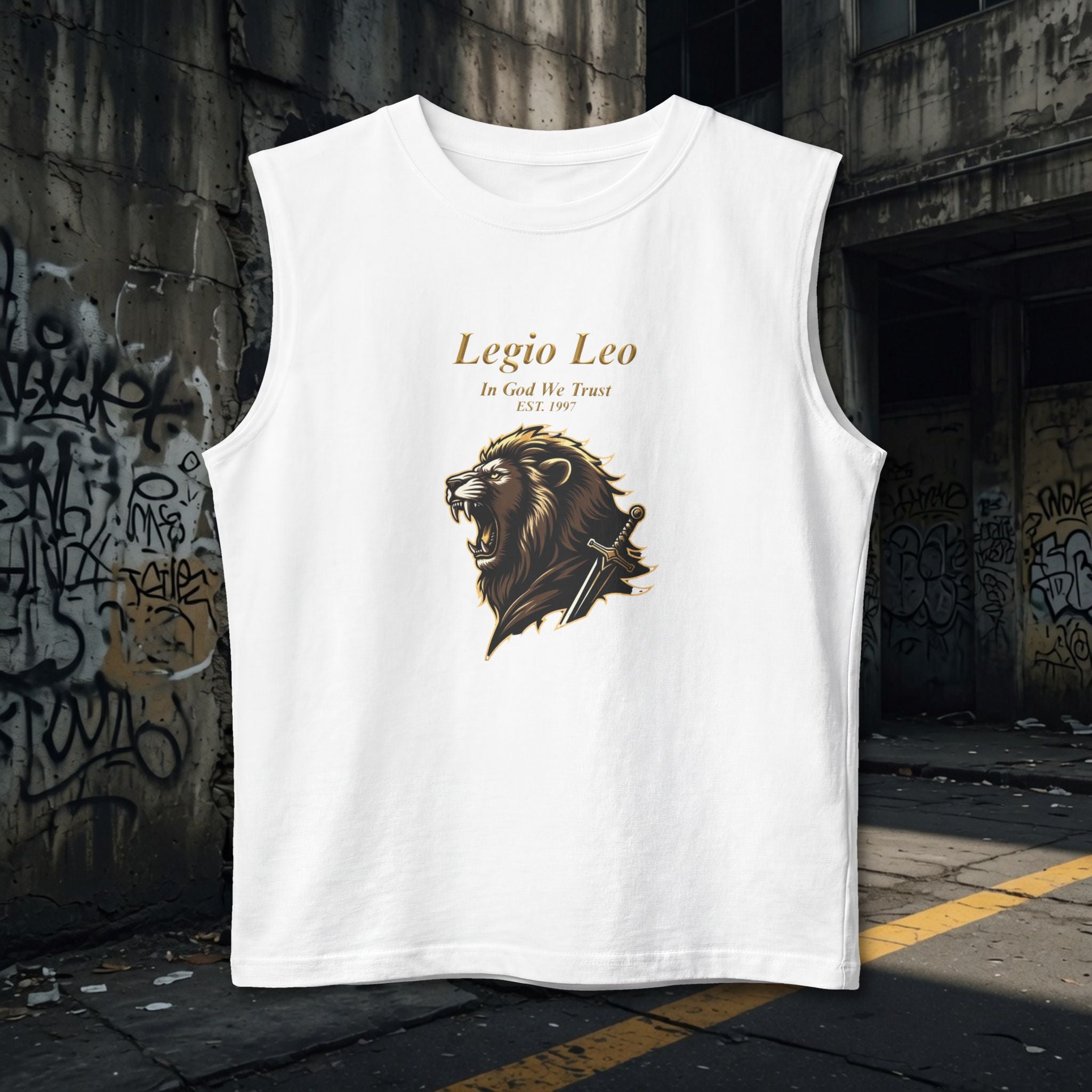 Legio Leo Roaring Lion Muscle Tank — Bold Warrior Lion Athletic Tank Top