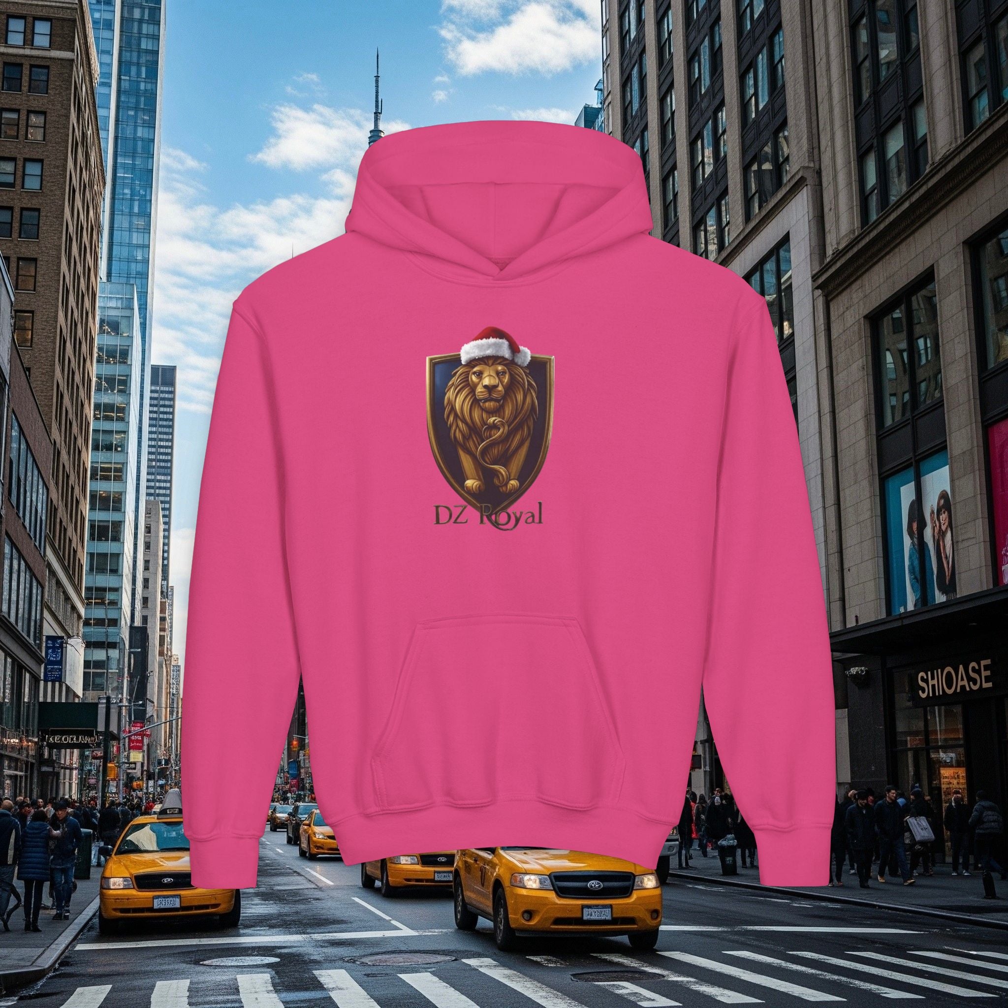 DZ Royal’s Christmas Youth Hoodie (Grown Lion)