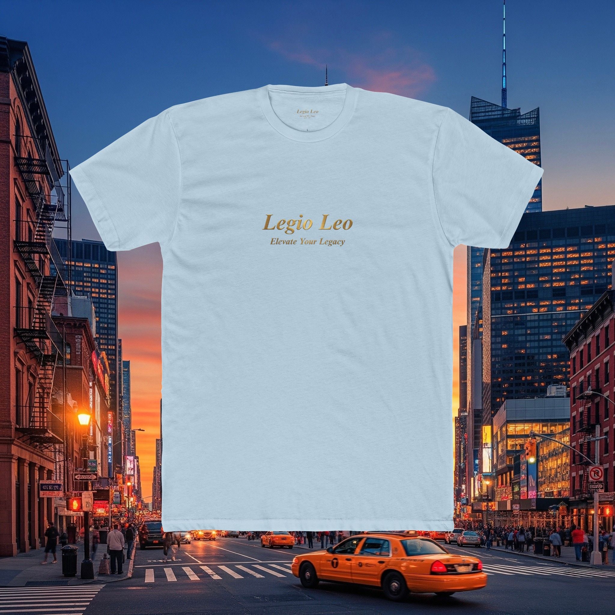 Legio Leo Vintage Script Tee — Classic Minimalist Crew Neck T‑Shirt
