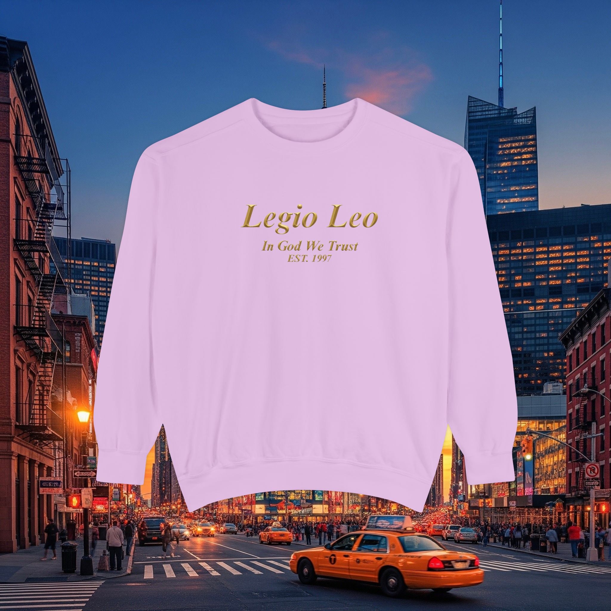 Legio Leo Sweatshirt – Minimal Gold Script Brothers 4 Life  Crewneck