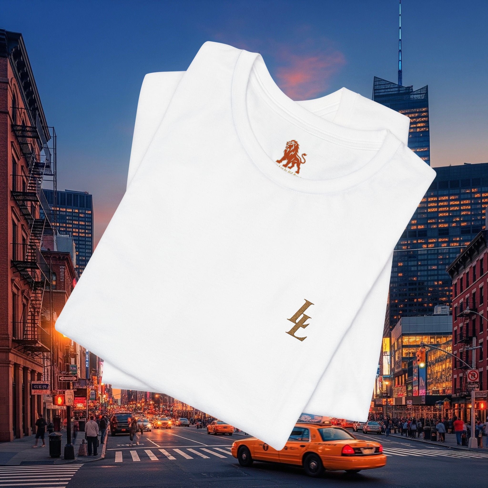 Legio Leo by DZ Royal Tee — Overlapping L’s Embroidered Short Sleeve T-Shirt