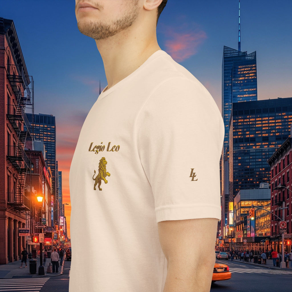 Legio Leo — Legio Leo & Golden Lion Embroidered Short Sleeve T-Shirt