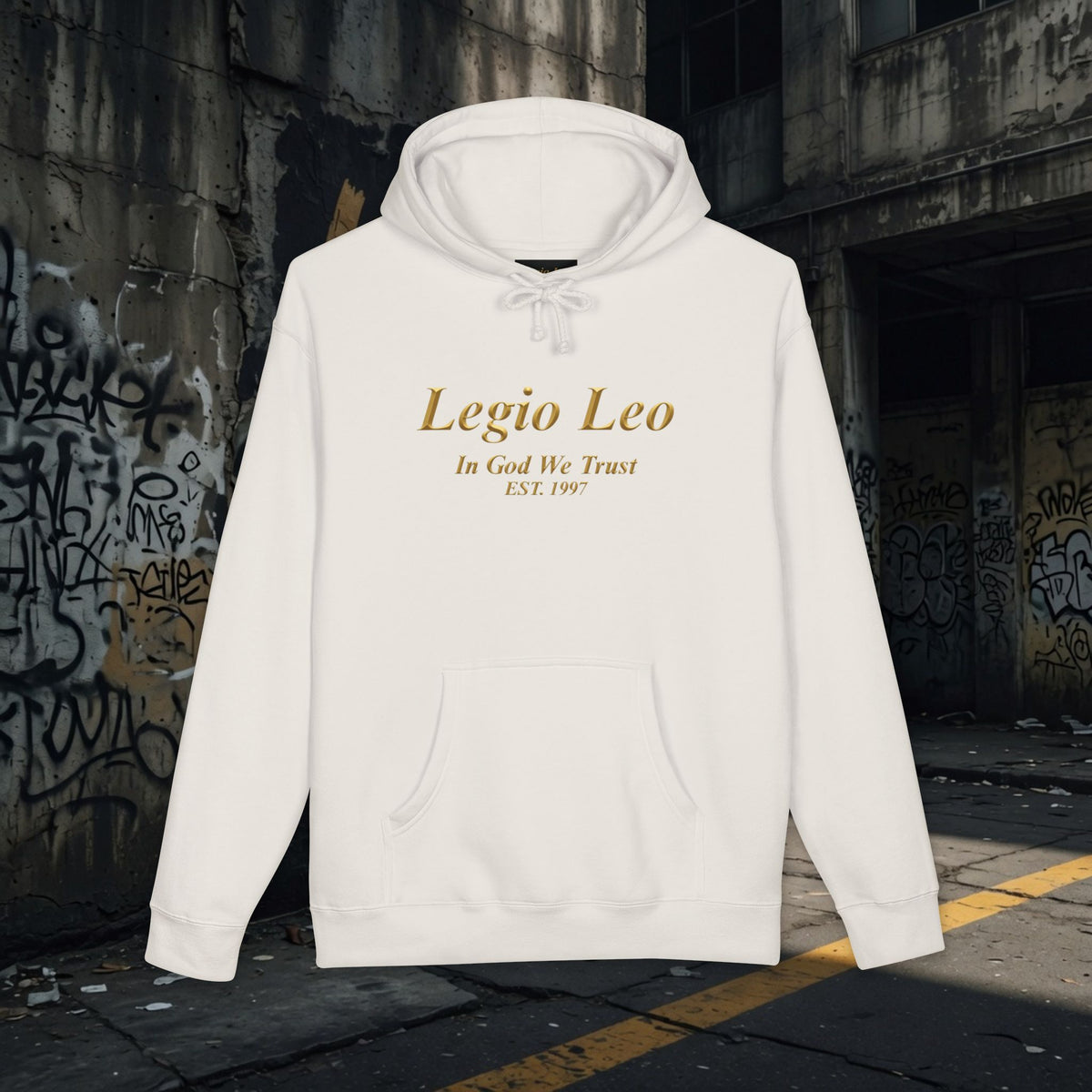Legio Leo | In God We Trust | Unisex Heavyweight Hooded Sweatshirt