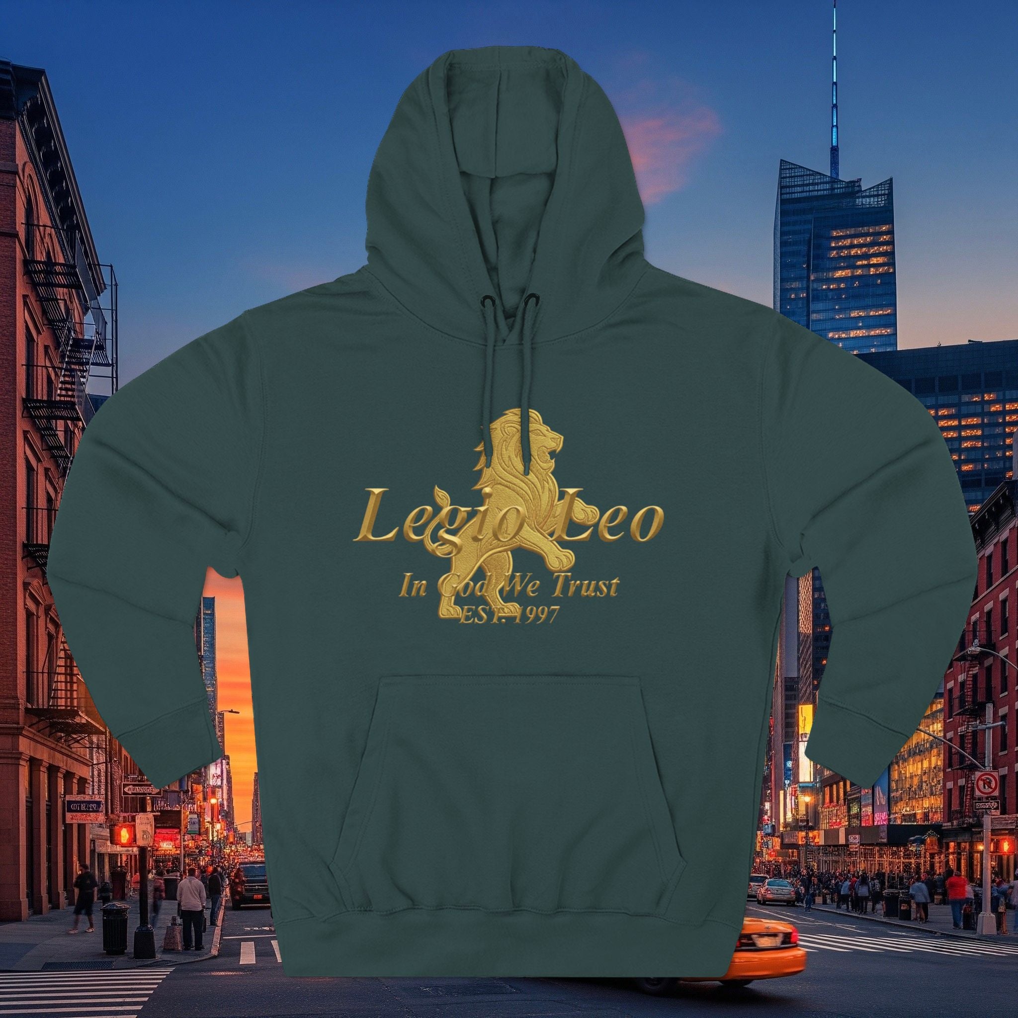 Legio Leo Golden Edition Fleece Hoodie – Minimal Gold Script Pullover
