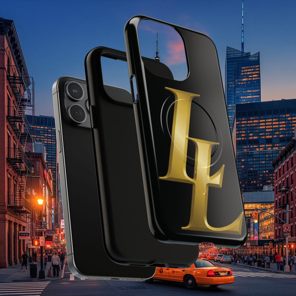Stylish Tough Magnetic Phone Case | Overlapping L’s Design