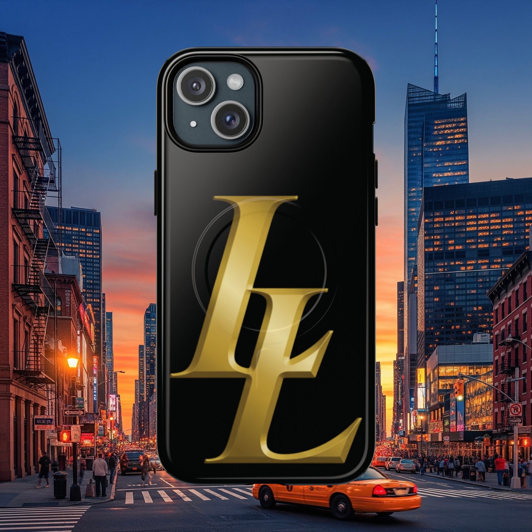Stylish Tough Magnetic Phone Case | Overlapping L’s Design