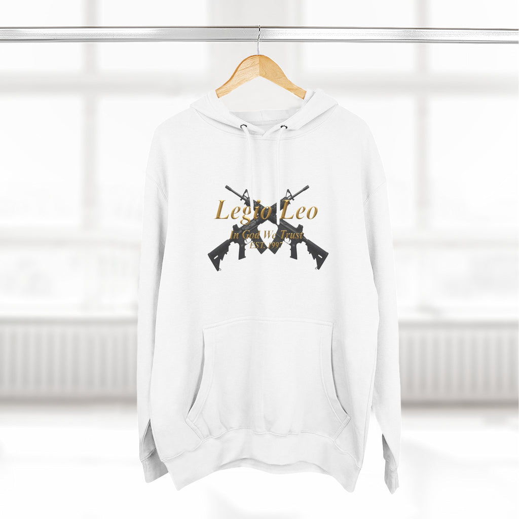 Legio Leo Warrior Fleece Hoodie – Minimal Gold Script Pullover