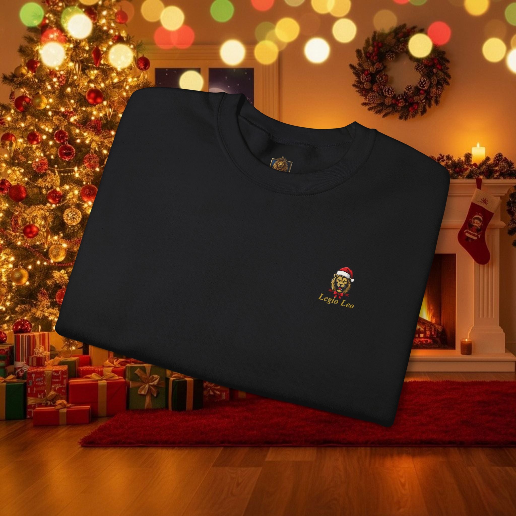 Christmas Holiday Legio Leo by DZ Royal Cozy Unisex Crewneck Sweatshirt for
