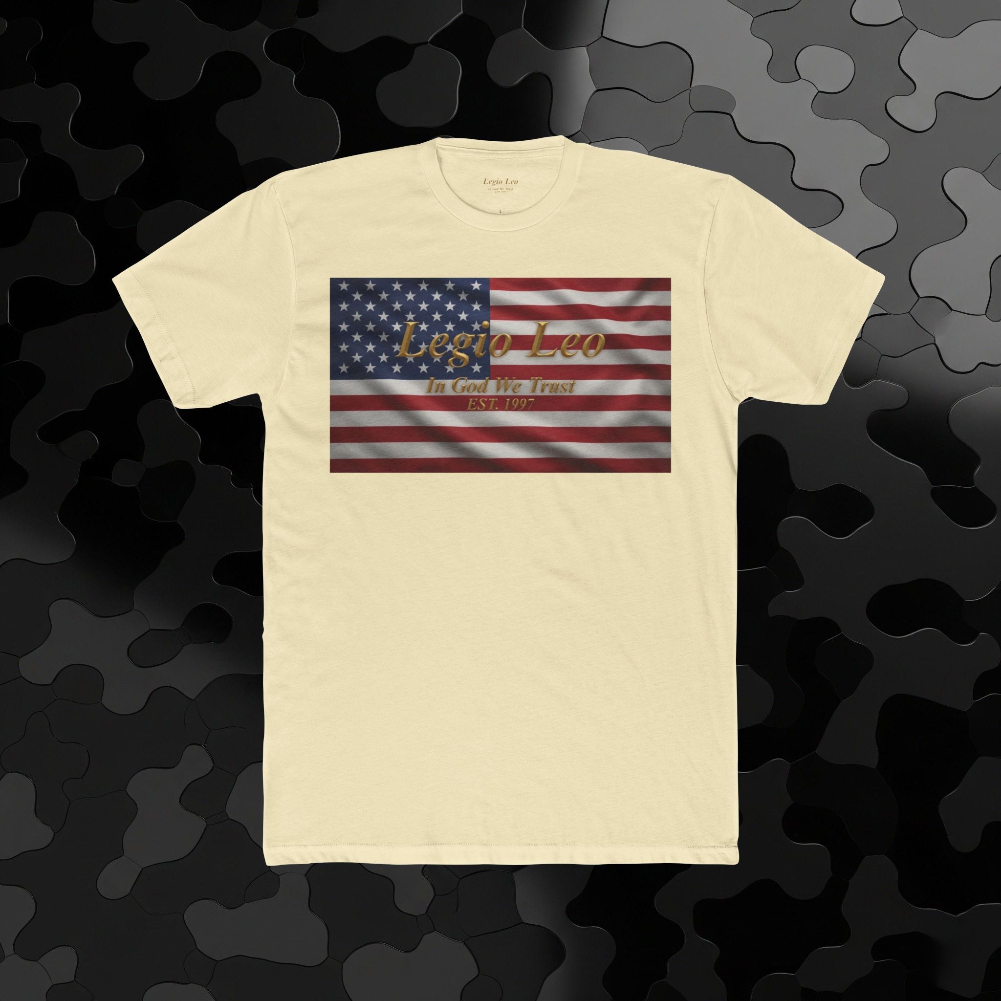 American Flag "Liberty" Tee — Vintage Patriotic Cotton T-Shirt