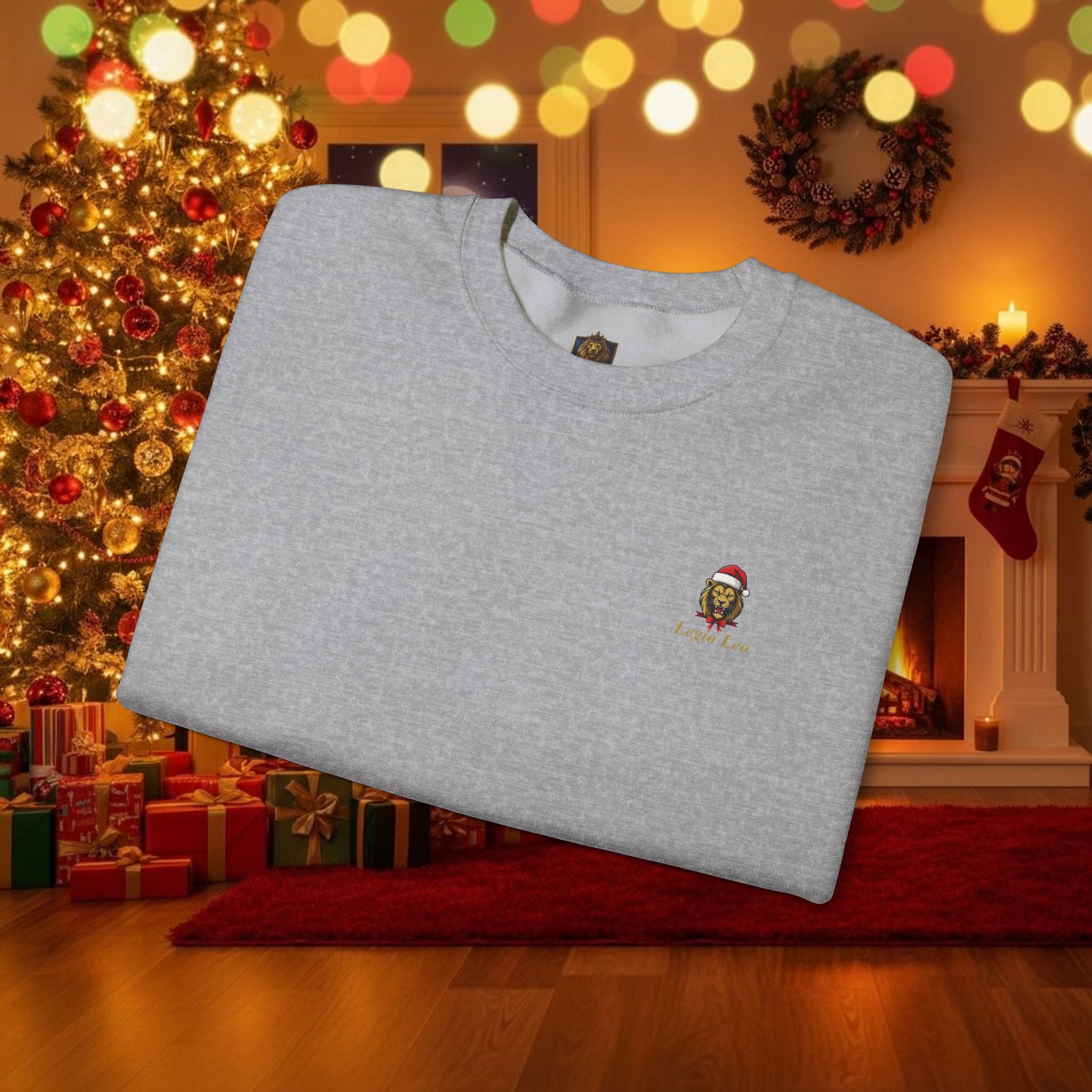 Christmas Holiday Legio Leo by DZ Royal Cozy Unisex Crewneck Sweatshirt for