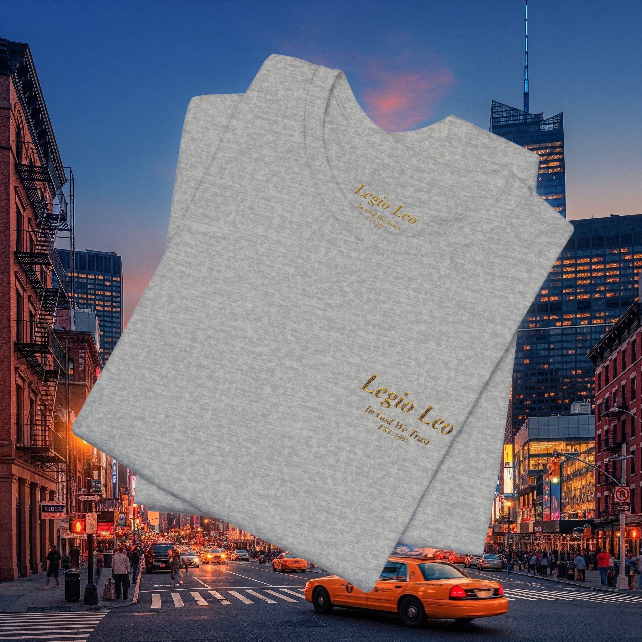 Legio Leo Tee — Embroidered (In God We Trust) Short Sleeve T-Shirt