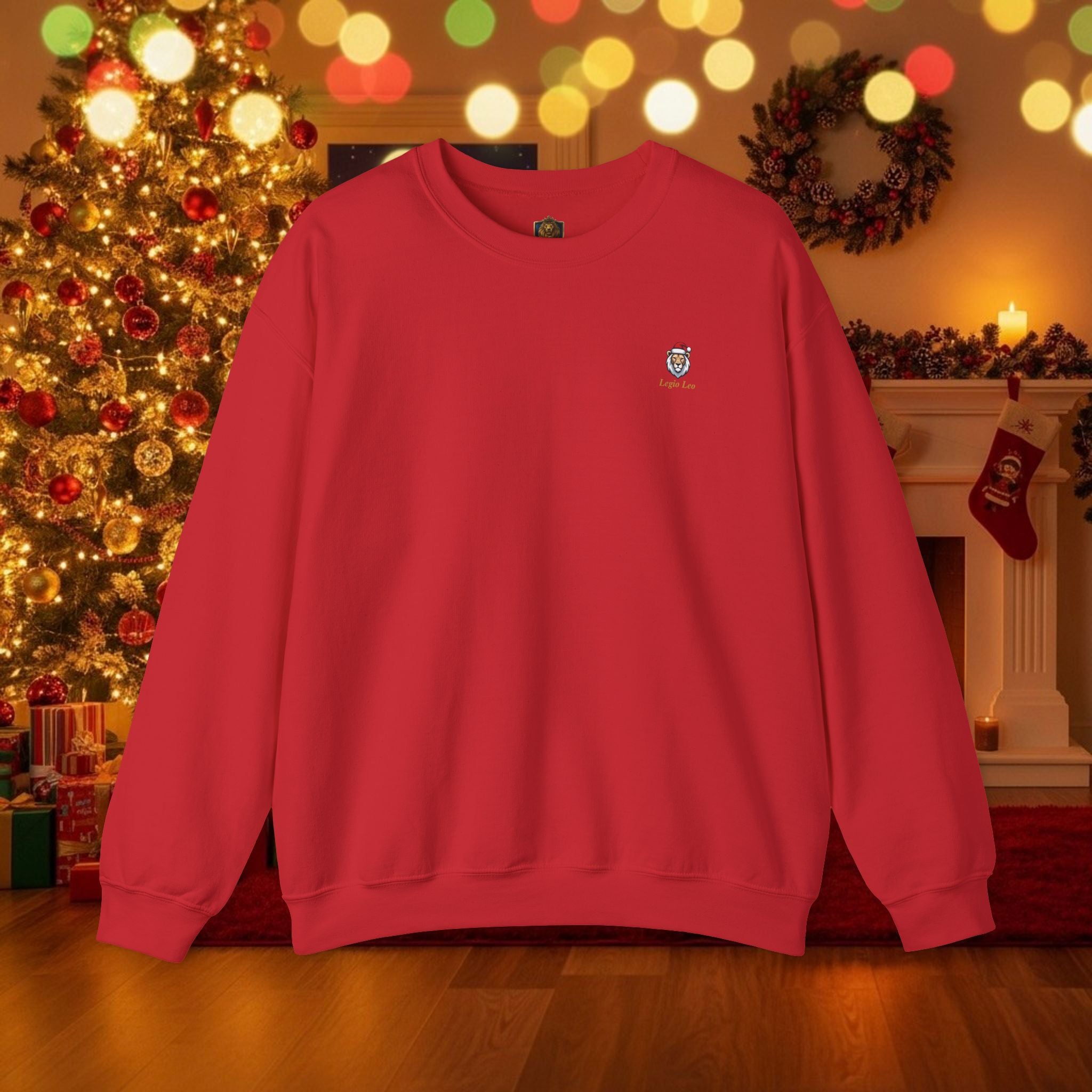 Christmas Holiday Legio Leo by DZ Royal Cozy Unisex Crewneck Sweatshirt for
